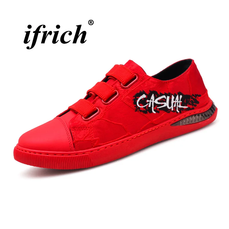 

Men Luxury Brand Shoes Black Red Fashion Sneakers For Male Rubber Sole Original Casual Shoes Hard-Wearing Walking Footwear Men