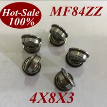 50 шт. MF84ZZ MF84Z MF84-ZZ 4X8X3 мм миниатюрные высокоскоростные радиальные шарикоподшипники фланцевый роликовый фланцевый подшипник
