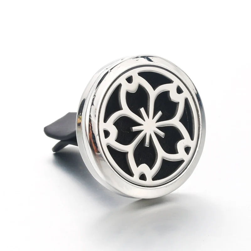 

Simple flower Stainless Steel Car Essential Oil Diffuser Car Perfume Air Aroma diffuser Aromatherapy diffusion Necklace