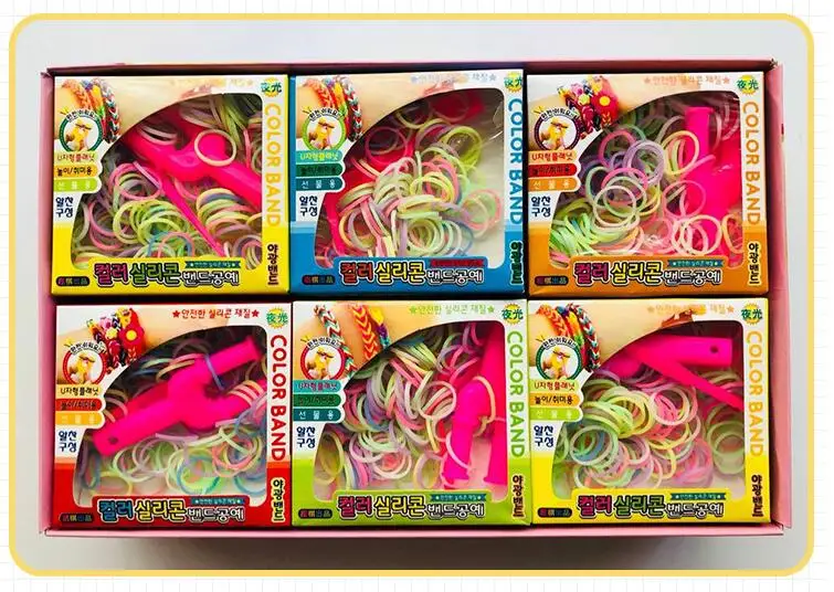 Новые детские развивающие игрушки цветная эластичная резинка ручной вязки машина ручной работы Радужный резиновый браслет