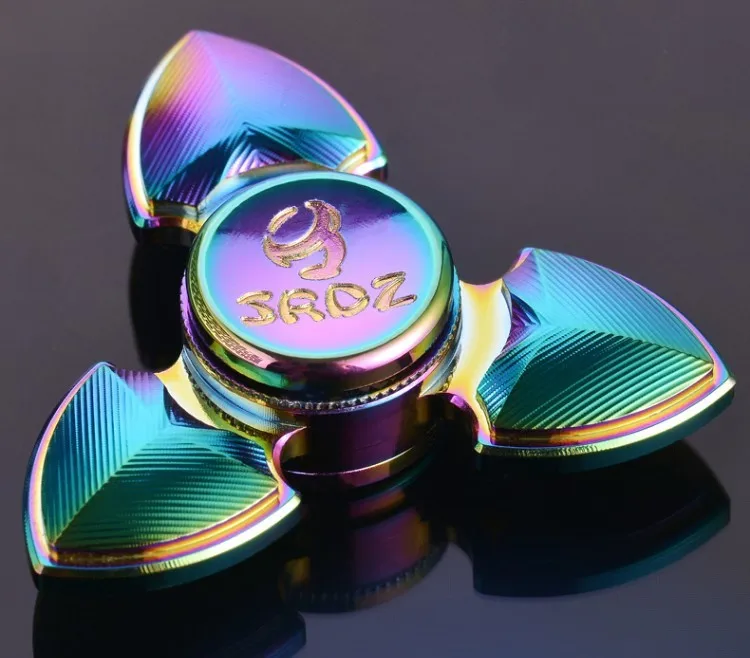 Трехлистный красочный красивый ручной Спиннер Edc Tri-Spinner из чистой латуни, антистрессовый Спиннер для детей и взрослых, фокусные игрушки - Цвет: Multicolor