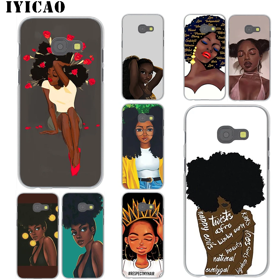 Queen афро меланина для Samsung Galaxy A3 A5 A6 A7 A8 плюс 2018 A9 A10 A30 A40 A50 A70 M10 M20 M30 A10S A20S A30S A40S