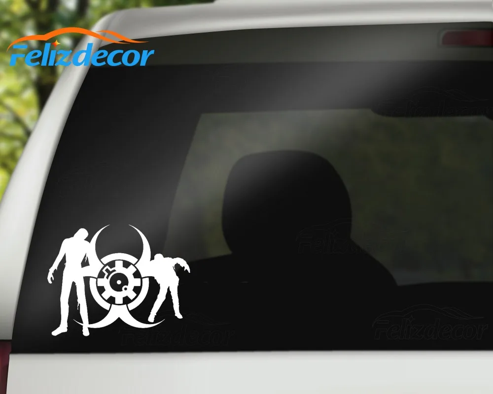 Зомби Biohazard Cut Виниловая Автомобильная наклейка водонепроницаемый кузов машины