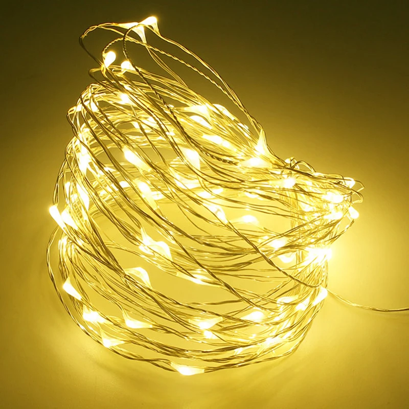 

LED String lights 5M 10M 50/100led 5V USB powered outdoor Warm white/RGB copper wire Xmas wedding Christmas party decoration