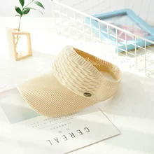 Модные козырек Кепки s Лето Кепки полые Повседневное тени Hat Пустой Top Hat пляжные женские Кепки Отдых Солнце Шапки