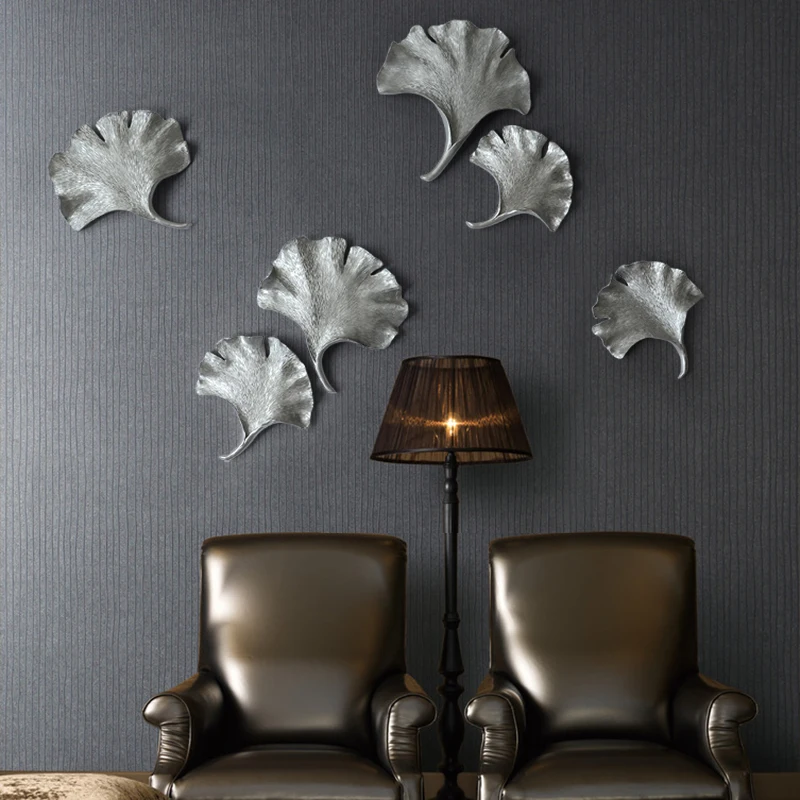 Кофейня ресторан гостиная настенные украшения 3d спальня resign Ginkgo leaf сделай сам