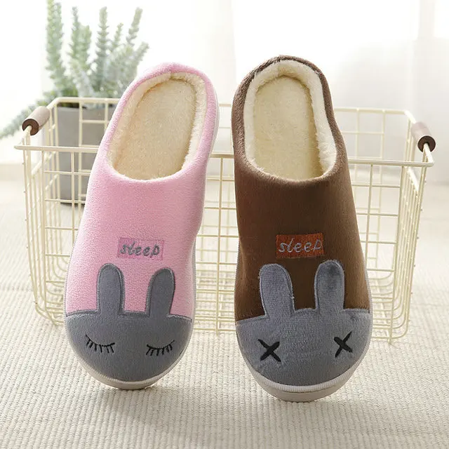 New Soft Sole Anti-slip House Cute Animal Design Slippers Fuzzy Men Woman Slipper For Indoor (2)