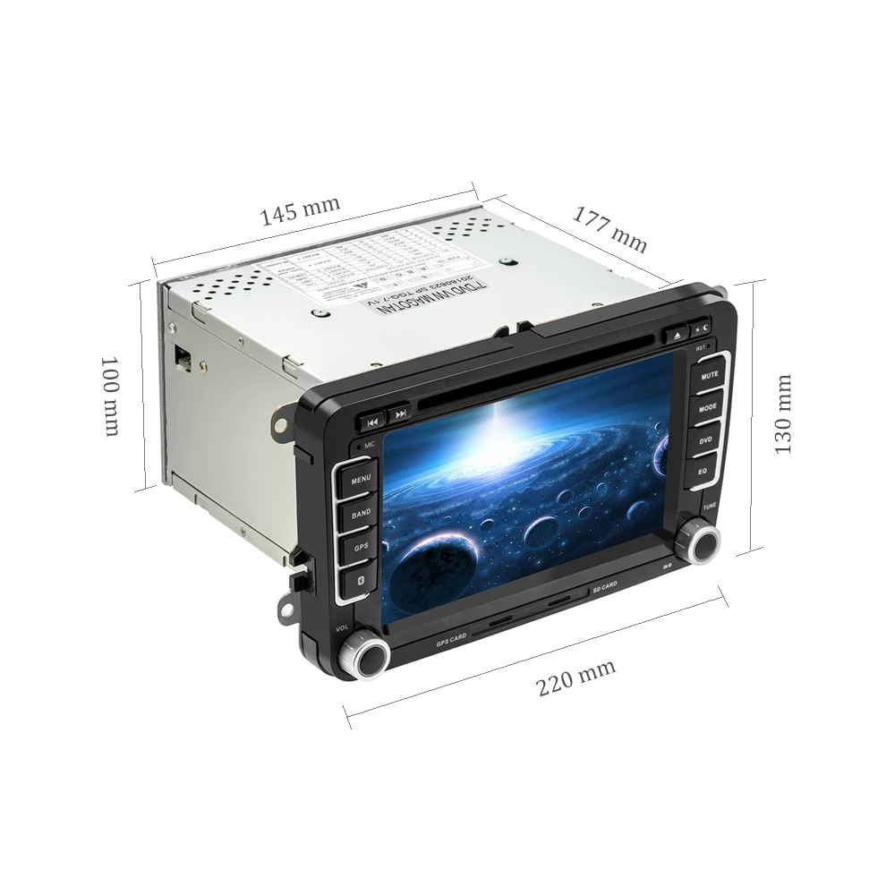 Perfect AMprime  2din Android Car DVD Multimedia Player GPS Navigation 2 Din Bluetooth Autoestereo For Volkswagen/ Passat/POLO/GOLF 2