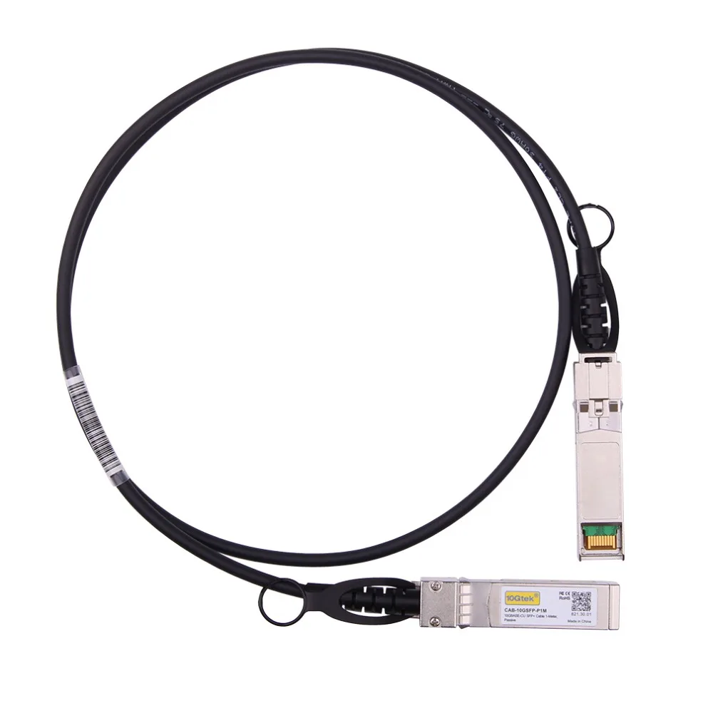 10Gtek для Juniper QFX-SFP-DAC-1M/EX-SFP-10GE-DAC-1M 10 ГБ/сек. 10GBASE-CU Twinax SFP+ прямой прикрепить медный кабель пассивный 1 метр