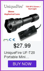 UniqueFire UF фонарик 1501 ИК 850nm инфракрасный Масштабируемые светодиодный Фокус 38 мм выпуклая линза Torch Light лампе 3 режима