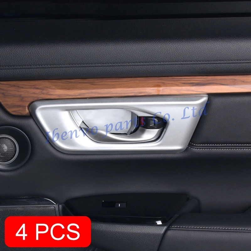 

Matte Silver Interior Door Handle Cover Kits For Honda CR-V 5th 2017 2018 CRV Surround Car Styling Trims Overlay Accessories