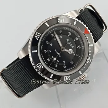 

40mm Bliger Date Black Ceramic Bezel Stainless Steel Case Sapphire Glass Automatic Men's Watch