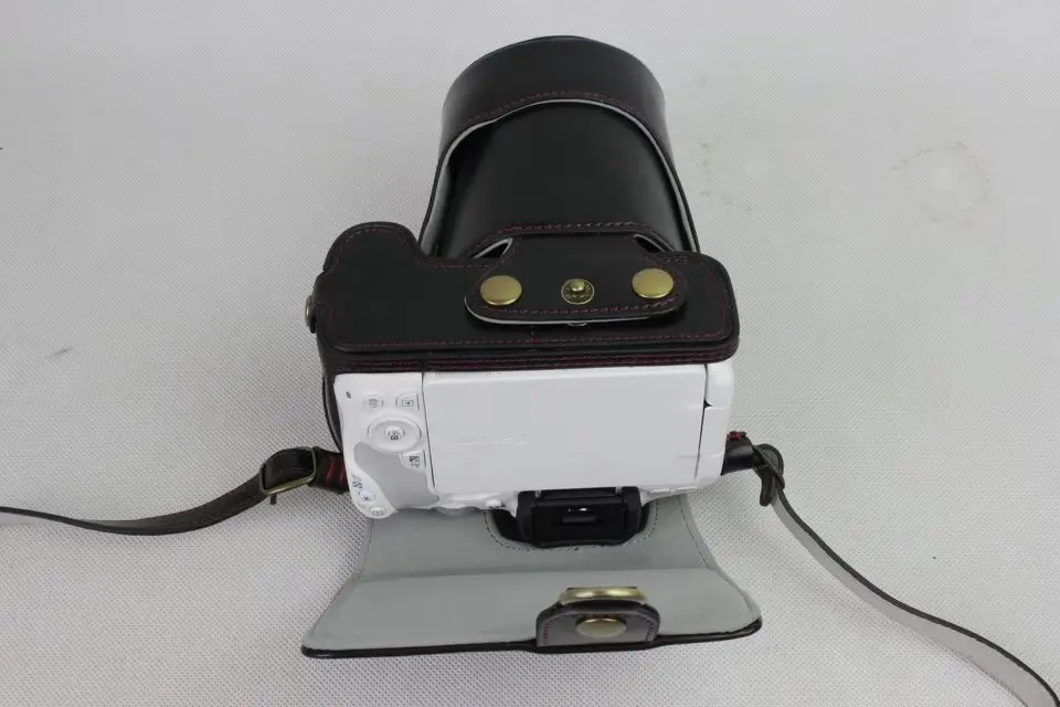 Чехол для камеры из искусственной кожи для Canon EOS 200D Ретро винтажная сумка с батарейным отсеком