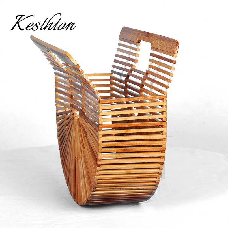 المرأة حقيبة يد الخيزران حقيبة الجوف خارج اليدوية يد الأزياء مربع الصيف حقيبة شاطئية النساء مخلب البوهيمي الفتيات الأعلى مقبض حقيبة