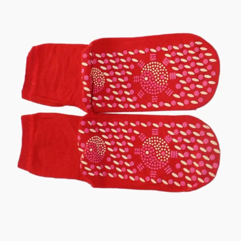 Magnetic Socks Therapy Comfortable Self-Heating Health Care Socks Tourmaline Breathable Massager Winter Warm Foot Care Magnetic Beads Therapy Stickers