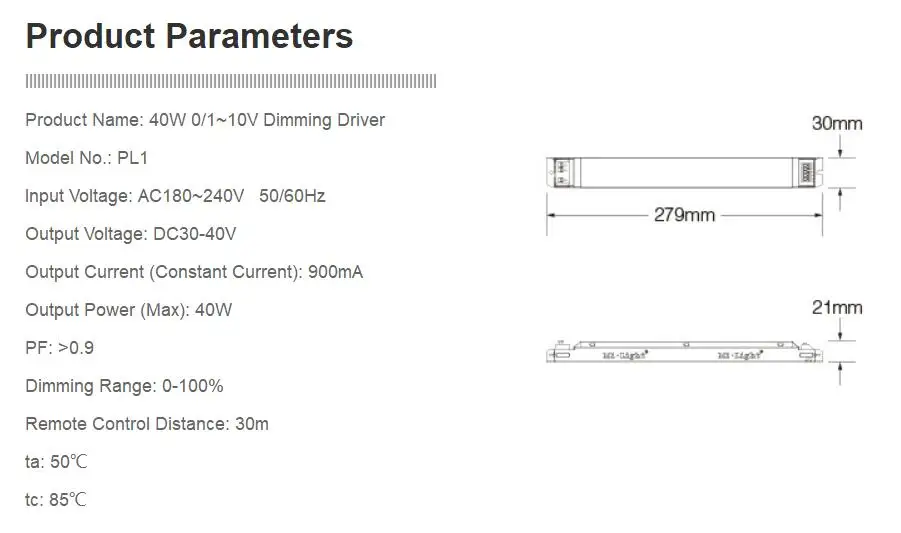 Milight PL1 LS4 Диммируемый драйвер светодиодов 40 Вт 0/1 ~ 10В драйвер L4 4-канальный L1 1-канальный 0 ~ 10В Панель светодиодный диммер для Светодиодный