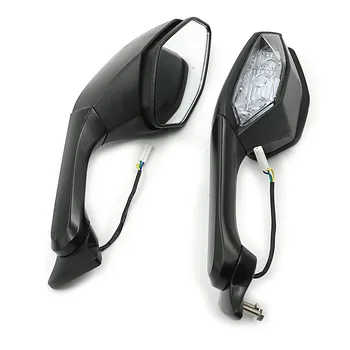 

ZX10R Rearview Side Mirror Rear view Mirrors W/ 3 lens Turn Signal Lights For Kawasaki Ninja ZX 10R ZX-10R 2011 - 2015 2014 2013