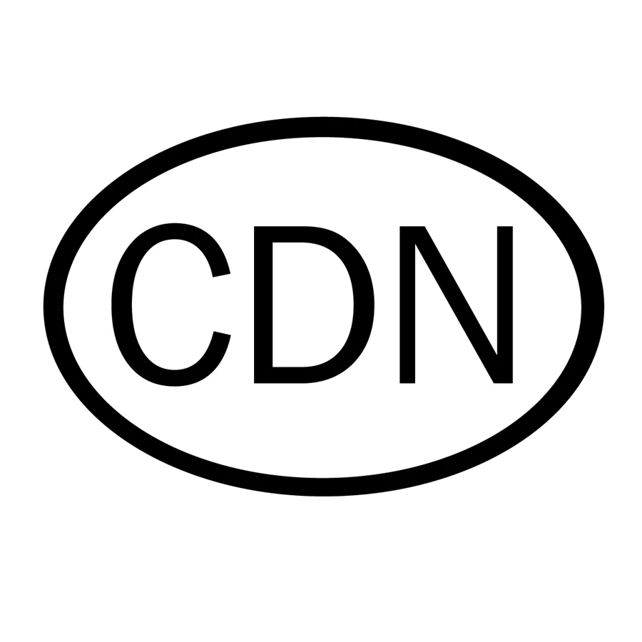 

CDN CANADA COUNTRY CODE OVAL STICKER AUTOCOLLANT Bumper Decal car For Auto Bike