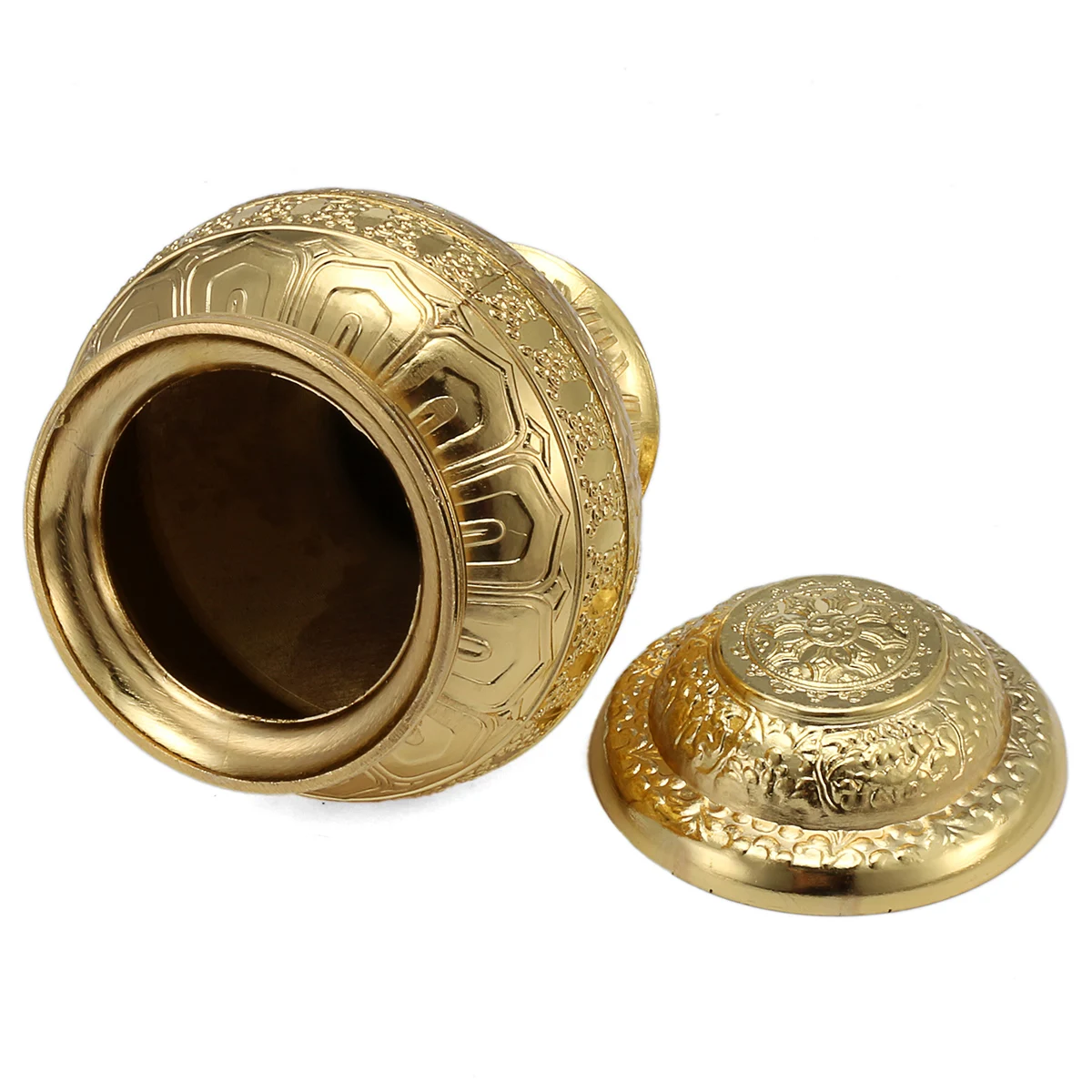12 см Тибетский буддизм алтарь сплав золото святая бутылка выполнения желаний горшок с сокровищами