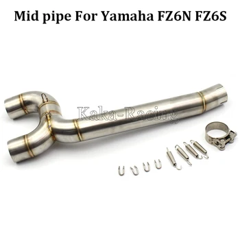 

Motorcycle Exhaust System Middle Link Pipe Tube Slip On Mid Connect Down Pipe for Yamaha FZ6 S2 FZ6N FZ6S Fazer 2004 to 2009