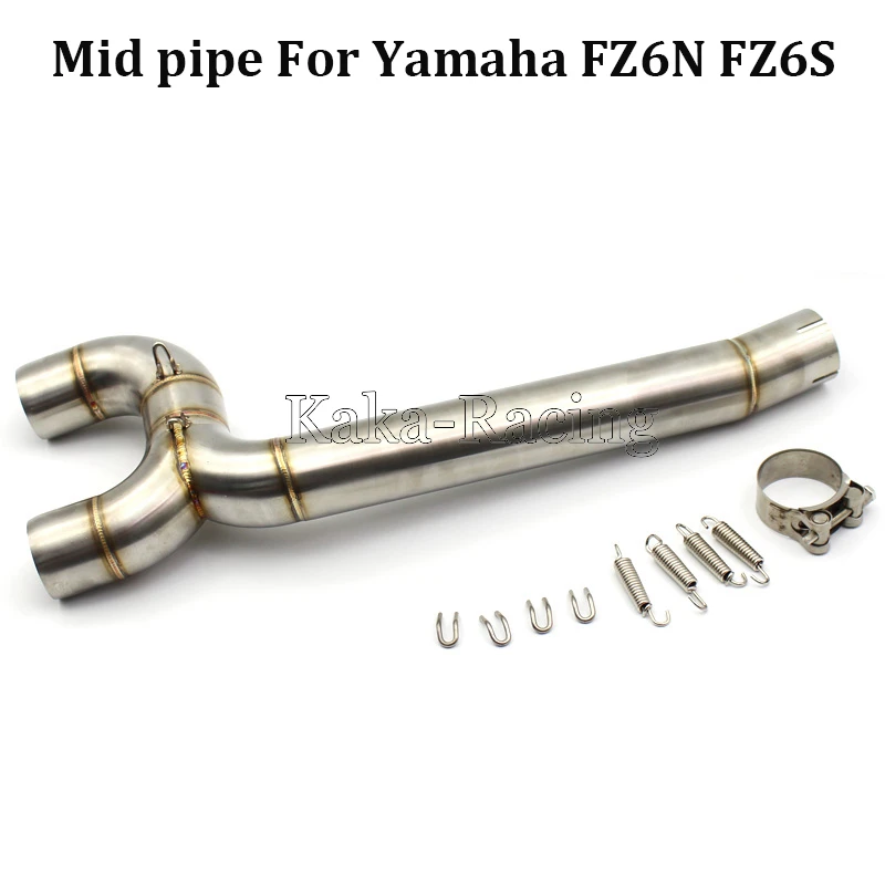 Motorcycle Exhaust Connect Pipe Mid Link Pipe Slip On Tube For Yamaha FZ6 FZ6N 