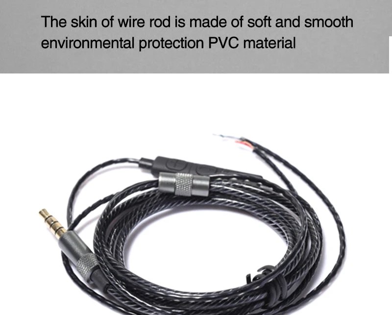 Самодельный кабель для ремонта наушников, кабель для наушников, аксессуары, провод для наушников, аудио обновление, OFC, замена 3,5, самодельный кабель с пультом дистанционного управления