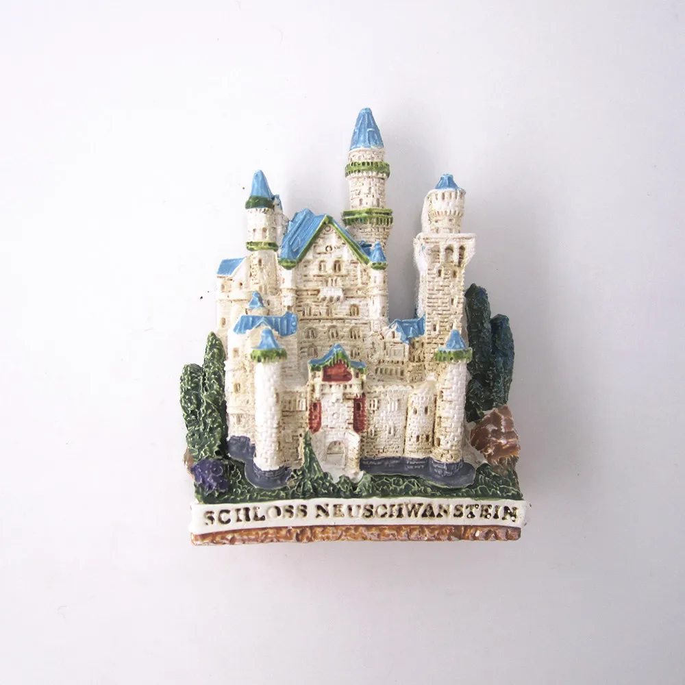 

Germany New Swan Stone Castle Attractions Memorial Handmade Resin Fridge Magnet Schloss Neuschwanstein Magnetic Sticker Craft