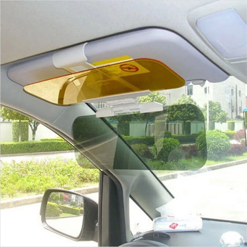 

Car Sunshade Day Night Sun Visor mirror Anti-dazzle Clip-on Driving Vehicle Shield Clips on to Most Sun Visors Dropshipping