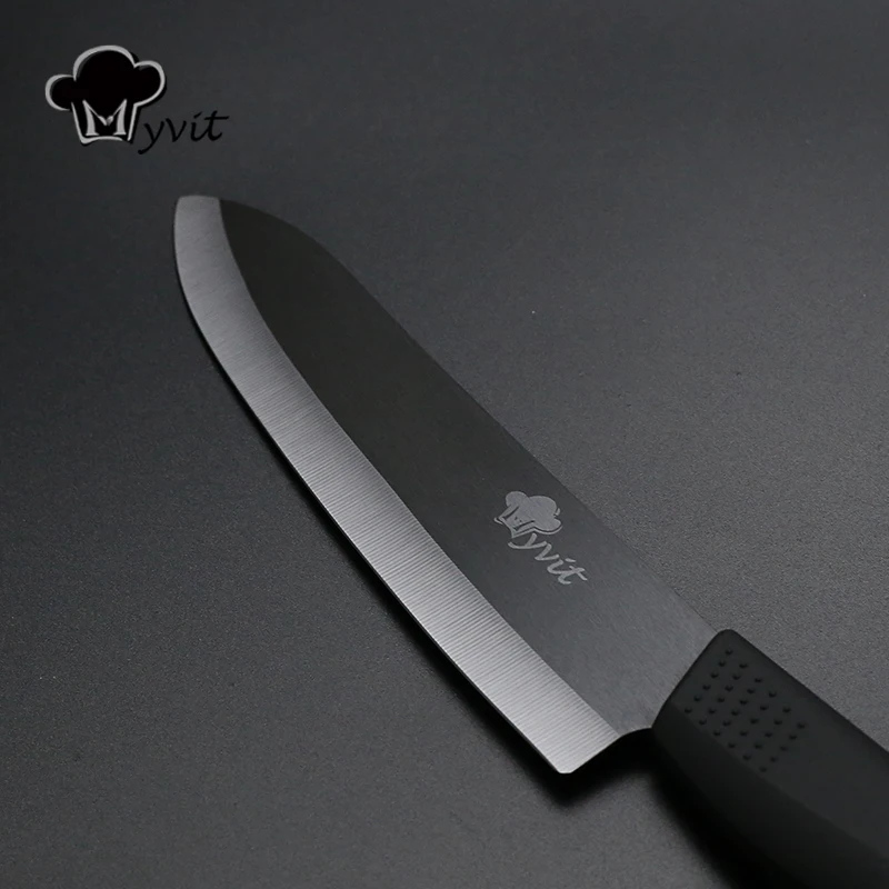 Kitchen Ceramic Knives 3 4 5 6 inch Chef Black Zirconia Ceramic Blade Single Knife 4 Colors Handle Japanese Cooking Tools
