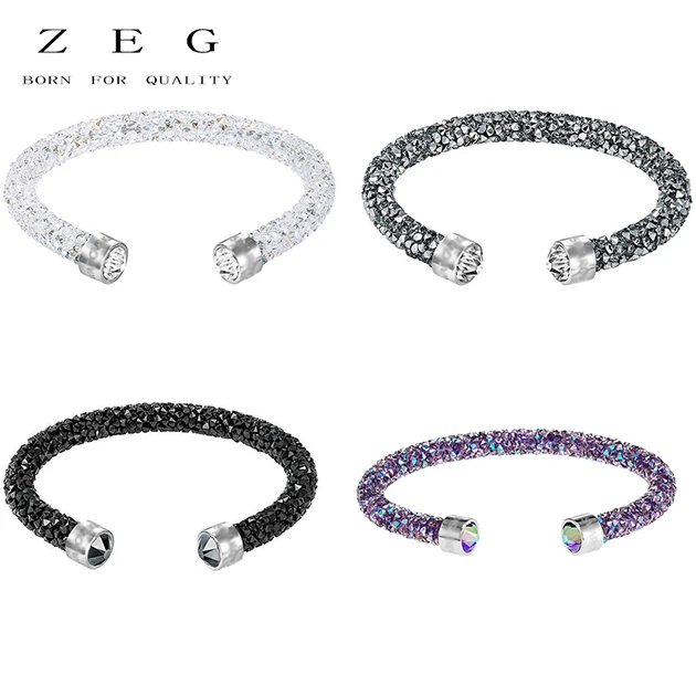

ZEG High Quality 2018 Latest SWARO Original 1:1 Open Personality Bracelet Has Logo Women Jewelry Free Mail