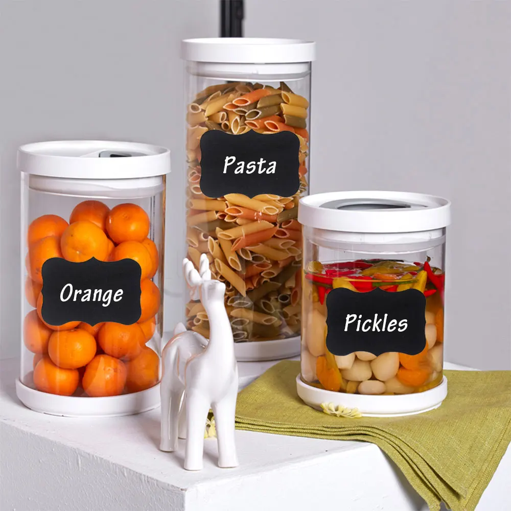 36 Pcs Set Hitam Stiker Label Dapur Jar Organizer Tulisan Tangan