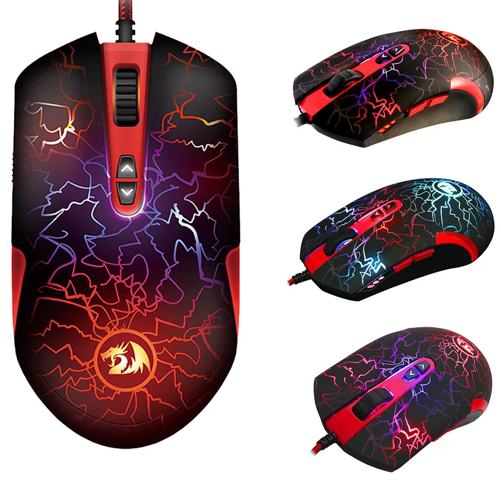 Оптическая игровая мышь LAVAWOLF M701 7 программируемых кнопок профессиональная мышка