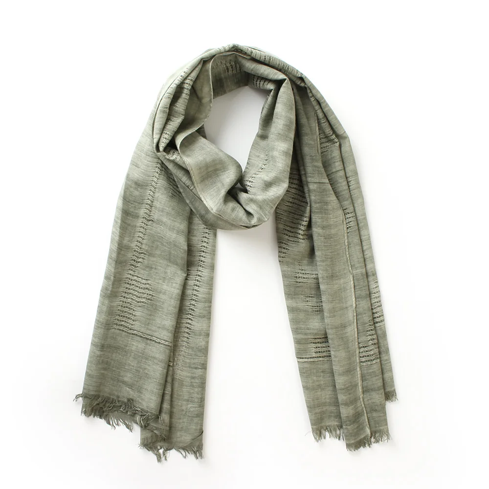 Bufandas de algodón ahuecadas de color sólido para mujer, bufanda larga fina con de alta calidad, chal femenino de moda, nueva bufanda - AliExpress Accesorios la