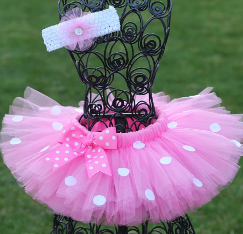 Pink Polka Dot Minnie Tutu, Minnie Mouse Birthday Tutu, Light Pink Minnie Tutu, Party Tutu, Toddler Tutu, Infant Tutu1