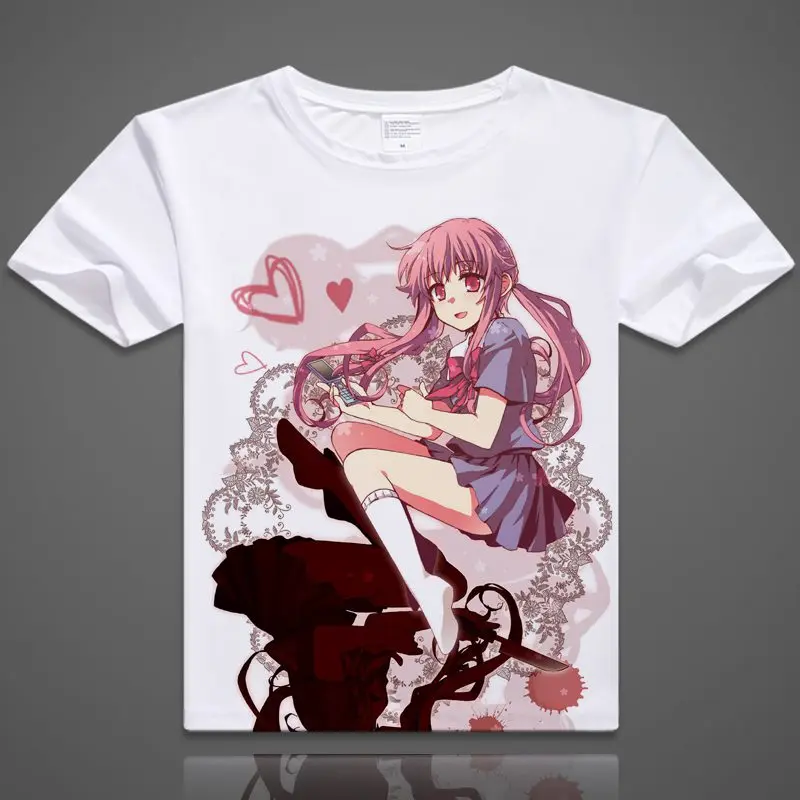 Camiseta Anime Mangá Mirai Nikki Camisa Blusa Unissex