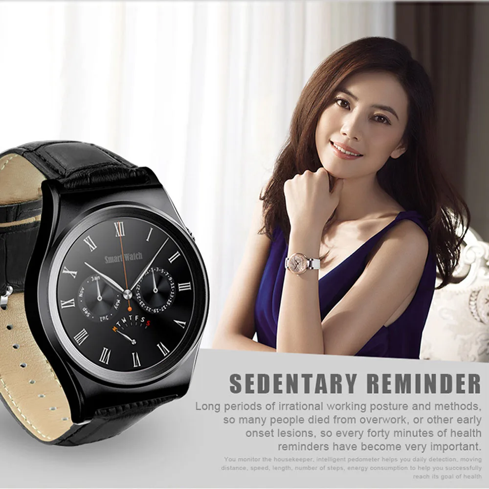 Heart Rate Monitor Leather font b Smartwatch b font Wearable Device Bluetooth Smart Watch Wristwatch for