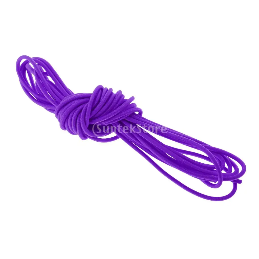 3mm x 0.5/1/2/5/10/20/30/50/100m Elastic Bungee Rope Shock Cord Tie Down Kayak Canoe Boat Trailer Purple/Rose