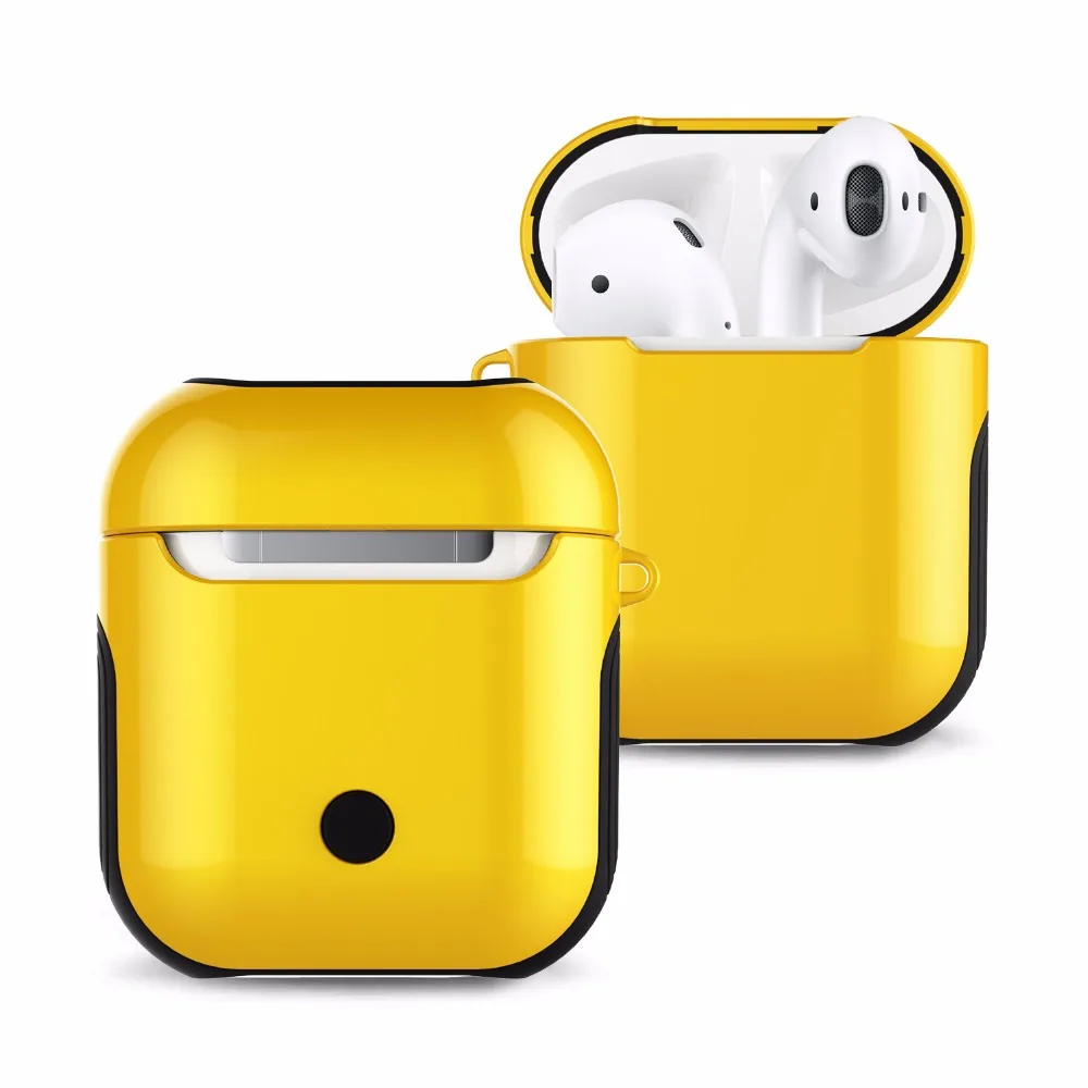 50 шт./лот УФ Лаки TPU + PC силиконовый защитный чехол для AirPods Новое поступление чехол для Apple Airpods загрузочной коробки