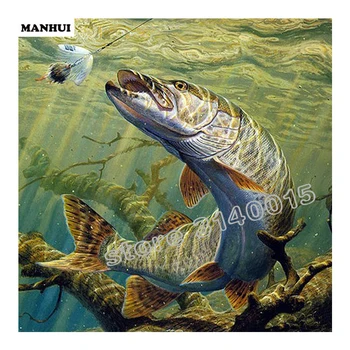 

100% Full 5D diy Daimond Painting 3D diamond painting full square rhinestones diamant painting embroidery Water fish ABC143