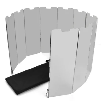 

10 plates Fold Camping Cooker Gas Stove Wind Shield Screen Foldable Outdoor