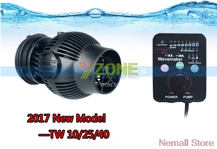 2-Pack Jebao TW10 Reef Wave Maker Pumps With Controller – 110V Powerhead For Saltwater Aquariums, Creates Natural Water Flow, New 4 thumbnail image
