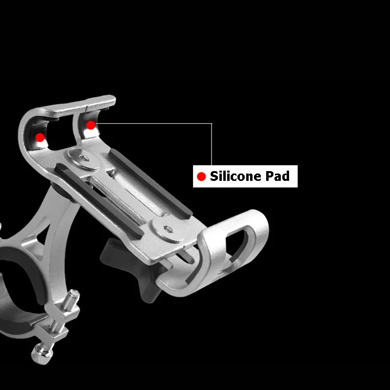 Bicycle Phone Holder Aluminum Alloy 3.5-6.5inch Cell Phone Motorcycle Clip Universal Handlebar Stand Mount GPS Bracket PA0123 (12)
