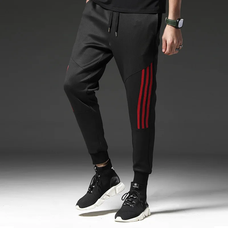 

Sport 2019 Casual Pants Men Sweat Pants Stripe Male Cotton Sportswear Casual Trousers Straight Pants Hip Hop High Street Brand