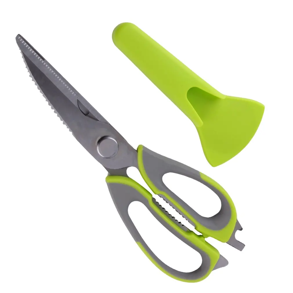 

Kitchen Scissors Knife for Fish Chicken Household Stainless Steel + Plastic Multifunction Cutter Shears Cooking Tools