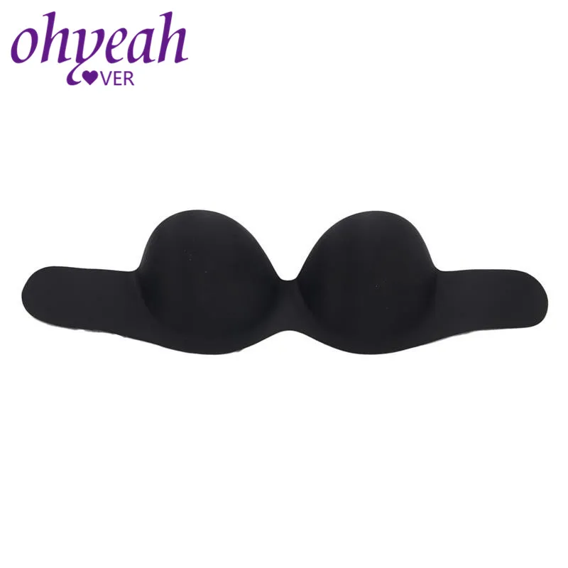 

Ohyeahlover Seamless Push Up Bra Half Cup Self Adhesive Invisible Bras Strapless Sticky Brassiere Backless Sexy Underwear BM025