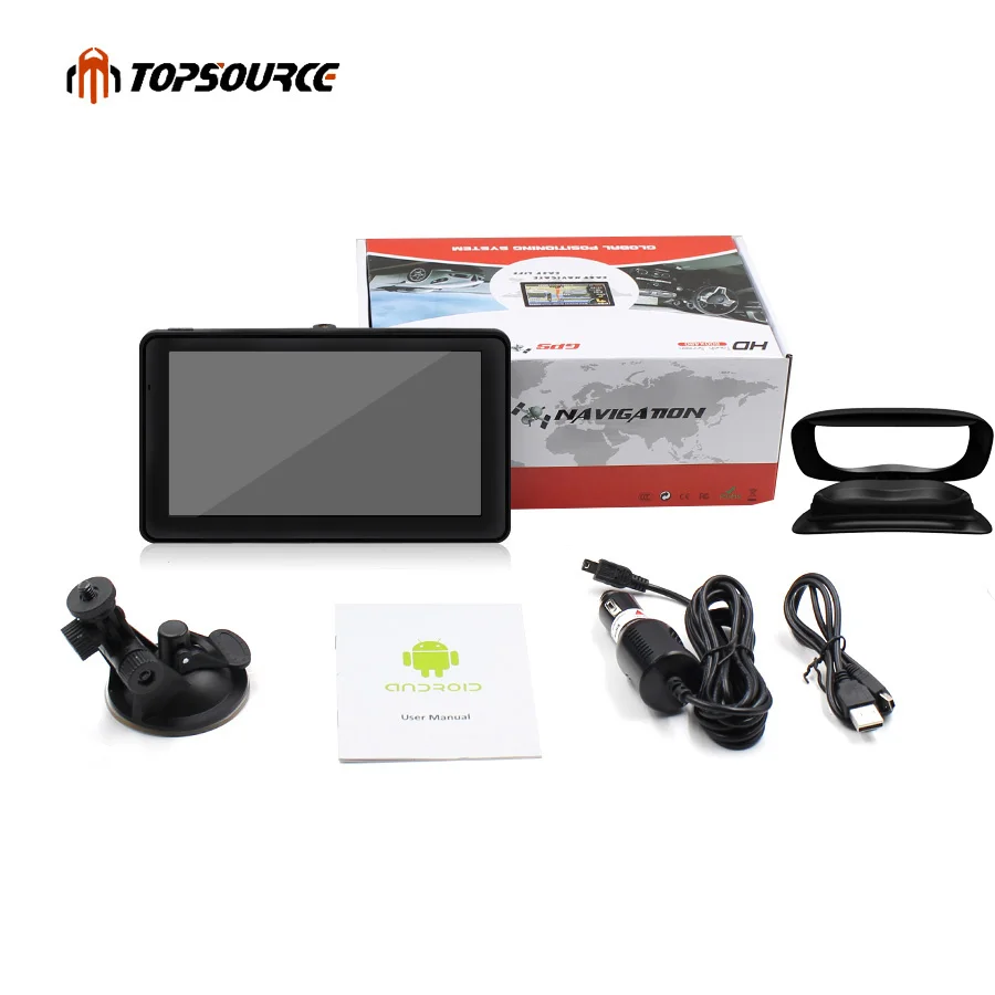 TOPSOURCE 7 &quotAndroid автомобильный навигатор gps 8 Гб Камера заднего вида автомобиля