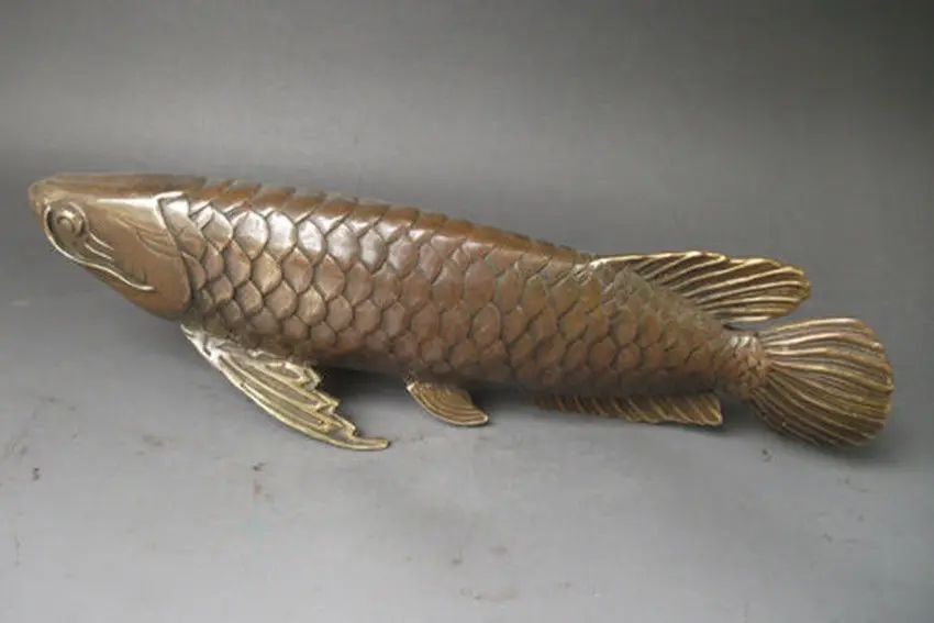 

Chinese Bronze Carved statue ' Fish every year '