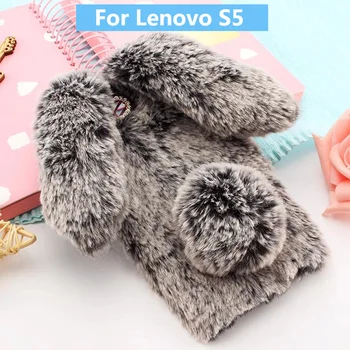 

Plush Bunny Case for Lenovo S5 K520 Soft Fur Cute 3D Rabbit Ears TPU Diamond Case Cover for Lenovo S5 K520 Fluffy Case