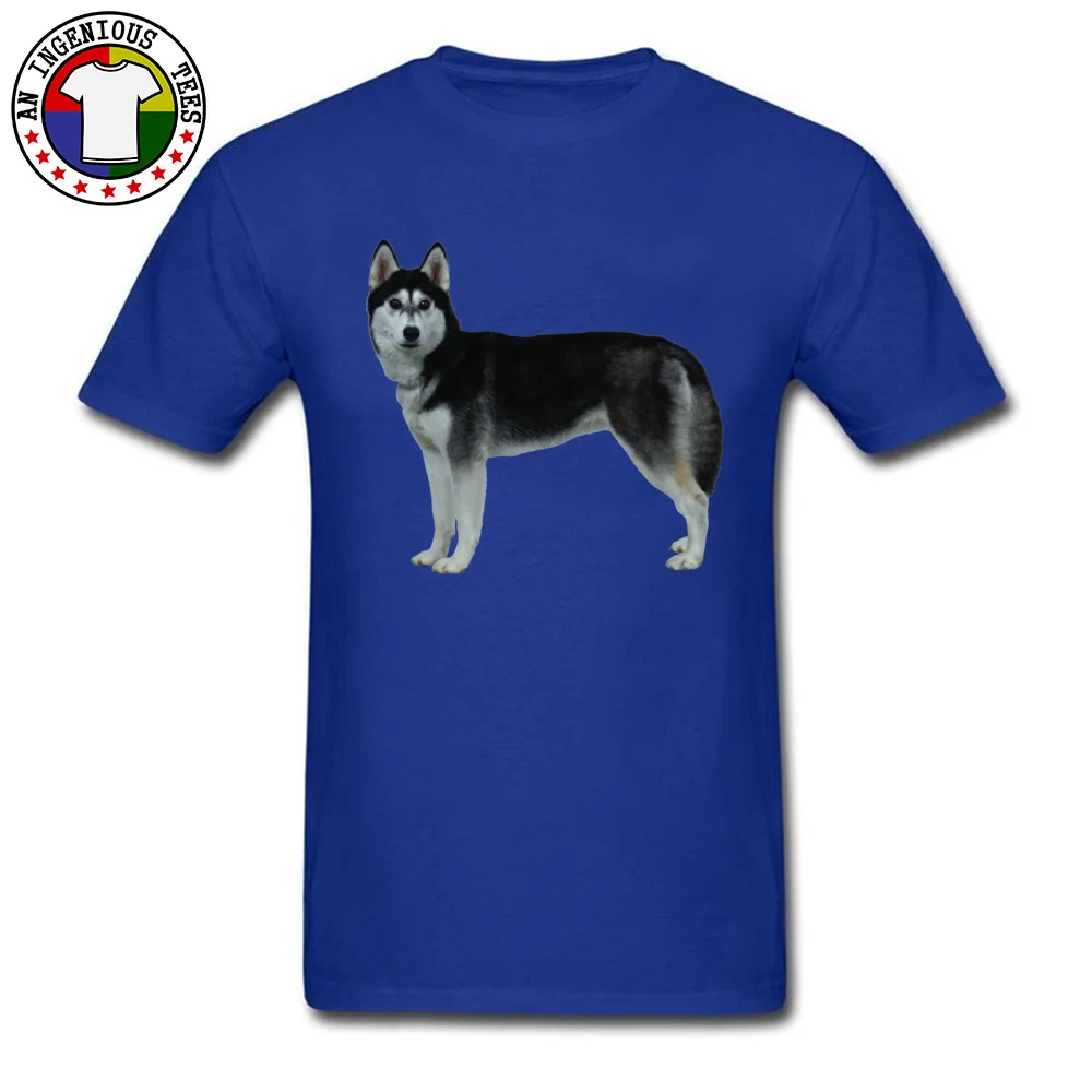 Dog comfortable Father Day Pure Cotton Crew Neck Man Tops T Shirt Fashionable Tops T Shirt On Sale Short Sleeve T Shirt Dog blue