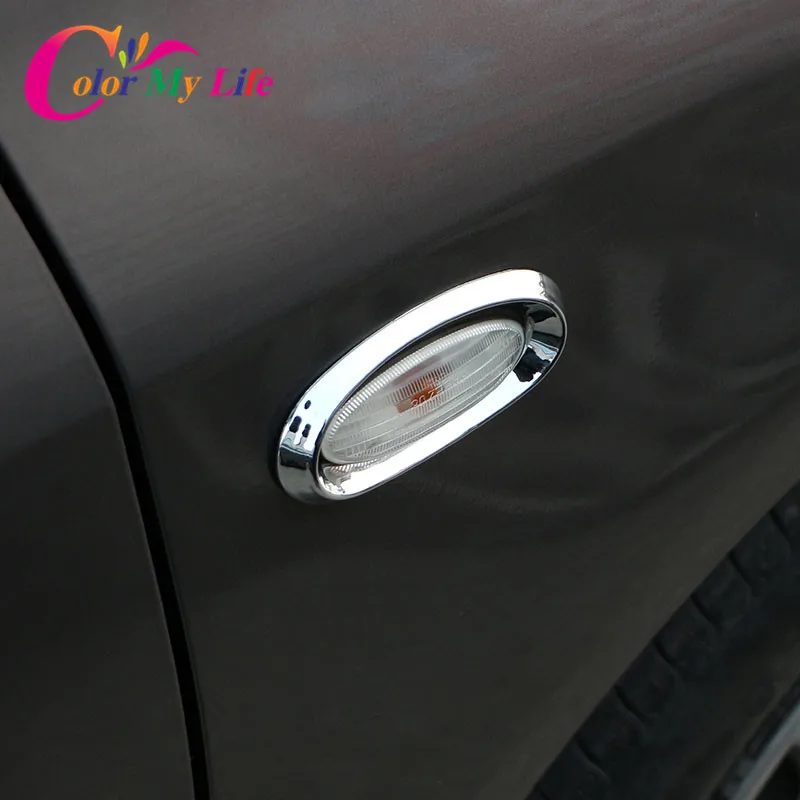 

Color My Life ABS Chrome Side Turn Light Lamp Molding Trim Cover for Nissan Versa Sunny Almera Latio 2011 - 2013 Car Accessories